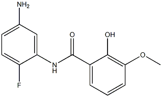 N-(5-amino-2-fluorophenyl)-2-hydroxy-3-methoxybenzamide Struktur