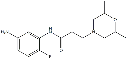 N-(5-amino-2-fluorophenyl)-3-(2,6-dimethylmorpholin-4-yl)propanamide Struktur