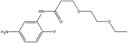N-(5-amino-2-fluorophenyl)-3-(2-ethoxyethoxy)propanamide,,结构式