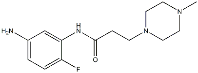 N-(5-amino-2-fluorophenyl)-3-(4-methylpiperazin-1-yl)propanamide 化学構造式