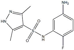 N-(5-amino-2-fluorophenyl)-3,5-dimethyl-1H-pyrazole-4-sulfonamide Struktur