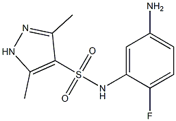 N-(5-amino-2-fluorophenyl)-3,5-dimethyl-1H-pyrazole-4-sulfonamide Structure