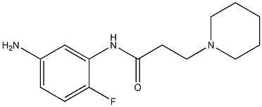 N-(5-amino-2-fluorophenyl)-3-piperidin-1-ylpropanamide Struktur