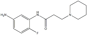 N-(5-amino-2-fluorophenyl)-3-piperidin-1-ylpropanamide 结构式