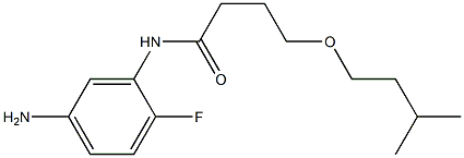 N-(5-amino-2-fluorophenyl)-4-(3-methylbutoxy)butanamide Struktur