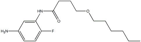 N-(5-amino-2-fluorophenyl)-4-(hexyloxy)butanamide 化学構造式