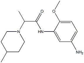 N-(5-amino-2-methoxyphenyl)-2-(4-methylpiperidin-1-yl)propanamide,,结构式