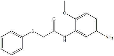 N-(5-amino-2-methoxyphenyl)-2-(phenylsulfanyl)acetamide 化学構造式