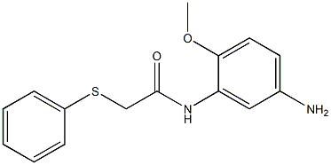 N-(5-amino-2-methoxyphenyl)-2-(phenylsulfanyl)acetamide 结构式