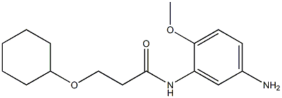 N-(5-amino-2-methoxyphenyl)-3-(cyclohexyloxy)propanamide Struktur