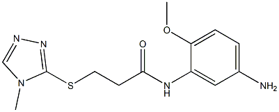 N-(5-amino-2-methoxyphenyl)-3-[(4-methyl-4H-1,2,4-triazol-3-yl)sulfanyl]propanamide Structure