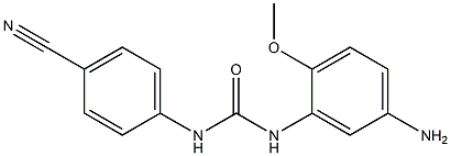 N-(5-amino-2-methoxyphenyl)-N'-(4-cyanophenyl)urea 结构式