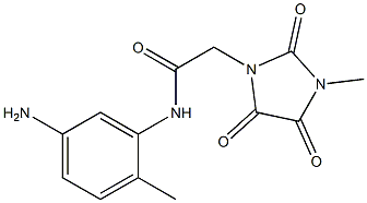 N-(5-amino-2-methylphenyl)-2-(3-methyl-2,4,5-trioxoimidazolidin-1-yl)acetamide,,结构式