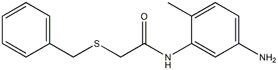 N-(5-amino-2-methylphenyl)-2-(benzylsulfanyl)acetamide,,结构式