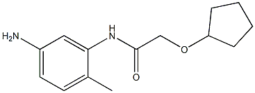 N-(5-amino-2-methylphenyl)-2-(cyclopentyloxy)acetamide 化学構造式