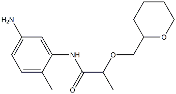 N-(5-amino-2-methylphenyl)-2-(oxan-2-ylmethoxy)propanamide,,结构式