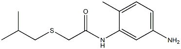 N-(5-amino-2-methylphenyl)-2-[(2-methylpropyl)sulfanyl]acetamide,,结构式