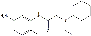 N-(5-amino-2-methylphenyl)-2-[cyclohexyl(ethyl)amino]acetamide 化学構造式