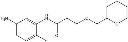 N-(5-amino-2-methylphenyl)-3-(oxan-2-ylmethoxy)propanamide 结构式