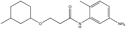 N-(5-amino-2-methylphenyl)-3-[(3-methylcyclohexyl)oxy]propanamide Structure