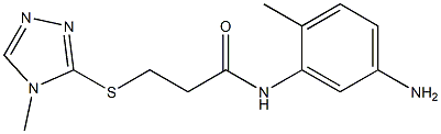 N-(5-amino-2-methylphenyl)-3-[(4-methyl-4H-1,2,4-triazol-3-yl)sulfanyl]propanamide Structure