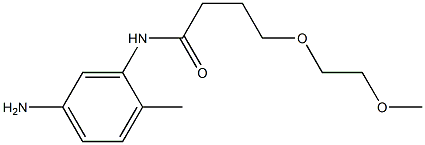 N-(5-amino-2-methylphenyl)-4-(2-methoxyethoxy)butanamide 化学構造式