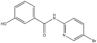 N-(5-bromopyridin-2-yl)-3-hydroxybenzamide 化学構造式