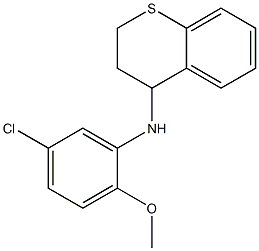 N-(5-chloro-2-methoxyphenyl)-3,4-dihydro-2H-1-benzothiopyran-4-amine,,结构式