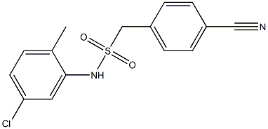 N-(5-chloro-2-methylphenyl)-1-(4-cyanophenyl)methanesulfonamide Struktur