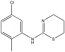 N-(5-chloro-2-methylphenyl)-5,6-dihydro-4H-1,3-thiazin-2-amine 结构式