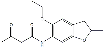 N-(5-ethoxy-2-methyl-2,3-dihydro-1-benzofuran-6-yl)-3-oxobutanamide 化学構造式