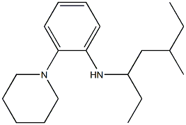 N-(5-methylheptan-3-yl)-2-(piperidin-1-yl)aniline 化学構造式