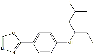 N-(5-methylheptan-3-yl)-4-(1,3,4-oxadiazol-2-yl)aniline 结构式