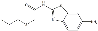 N-(6-amino-1,3-benzothiazol-2-yl)-2-(propylsulfanyl)acetamide Struktur