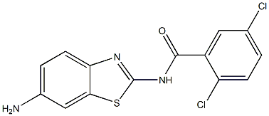 N-(6-amino-1,3-benzothiazol-2-yl)-2,5-dichlorobenzamide,,结构式