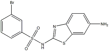 N-(6-amino-1,3-benzothiazol-2-yl)-3-bromobenzene-1-sulfonamide Struktur