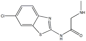 N-(6-chloro-1,3-benzothiazol-2-yl)-2-(methylamino)acetamide Structure