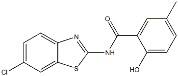 N-(6-chloro-1,3-benzothiazol-2-yl)-2-hydroxy-5-methylbenzamide Struktur