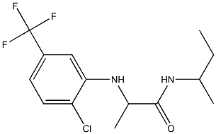 N-(butan-2-yl)-2-{[2-chloro-5-(trifluoromethyl)phenyl]amino}propanamide Struktur