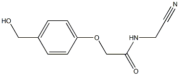 N-(cyanomethyl)-2-[4-(hydroxymethyl)phenoxy]acetamide 化学構造式