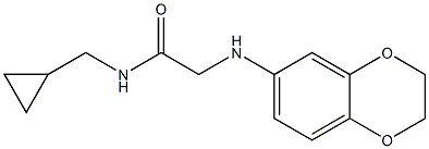 N-(cyclopropylmethyl)-2-(2,3-dihydro-1,4-benzodioxin-6-ylamino)acetamide Struktur
