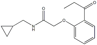 N-(cyclopropylmethyl)-2-(2-propionylphenoxy)acetamide Structure