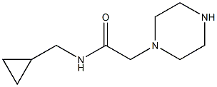 N-(cyclopropylmethyl)-2-(piperazin-1-yl)acetamide,,结构式