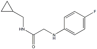 N-(cyclopropylmethyl)-2-[(4-fluorophenyl)amino]acetamide Struktur