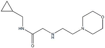 N-(cyclopropylmethyl)-2-{[2-(morpholin-4-yl)ethyl]amino}acetamide 结构式