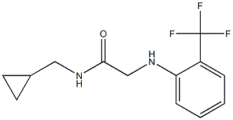 N-(cyclopropylmethyl)-2-{[2-(trifluoromethyl)phenyl]amino}acetamide 结构式