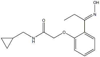 N-(cyclopropylmethyl)-2-{2-[(1E)-N-hydroxypropanimidoyl]phenoxy}acetamide Struktur