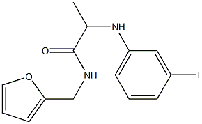 N-(furan-2-ylmethyl)-2-[(3-iodophenyl)amino]propanamide Struktur