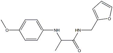 N-(furan-2-ylmethyl)-2-[(4-methoxyphenyl)amino]propanamide Structure