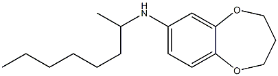 N-(octan-2-yl)-3,4-dihydro-2H-1,5-benzodioxepin-7-amine,,结构式